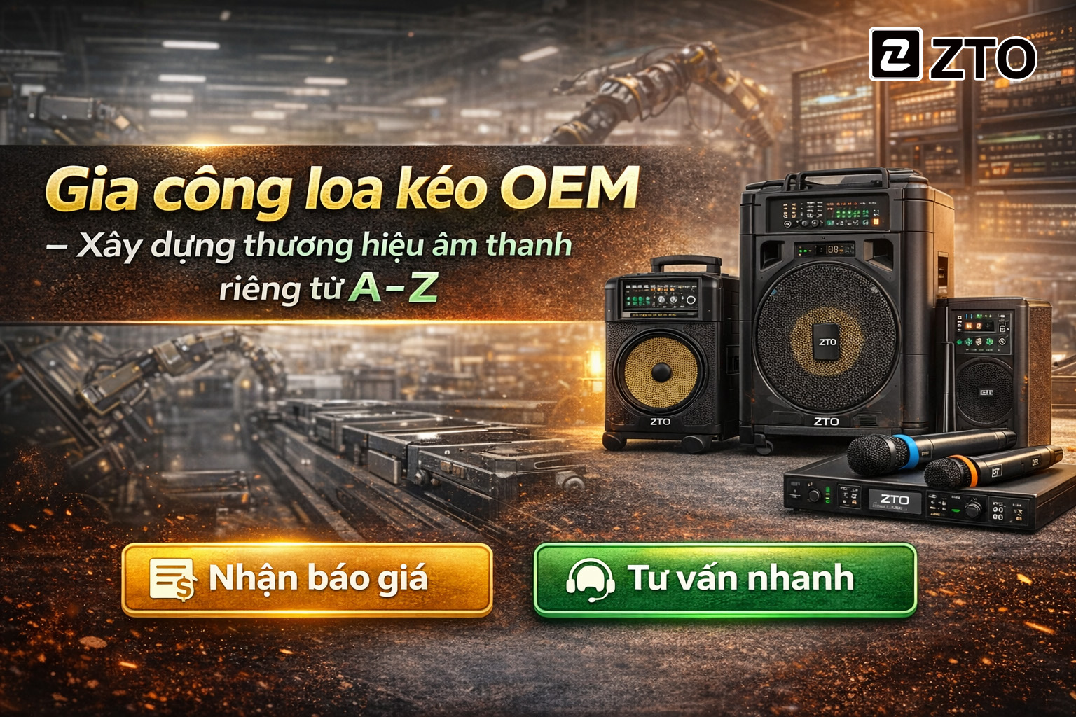 Gia công loa kéo OEM tại ZTO Factory
